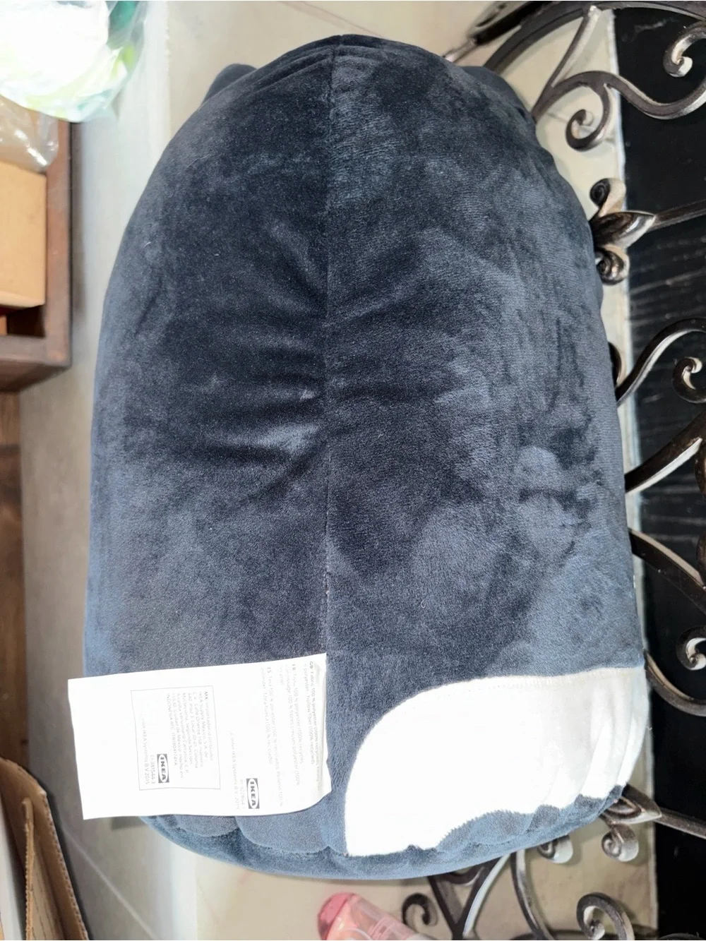 IKEA Kustfyr Black Cat Halloween Pillow 17” Soft Plush Toy